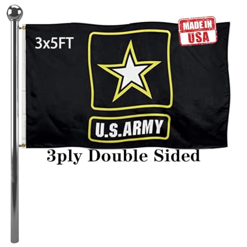 Jayus Black US Army Star Military Flags 3x5 Outdoor Double Sided Heavy Duty United States Army Flag Banner with 2 Grommets