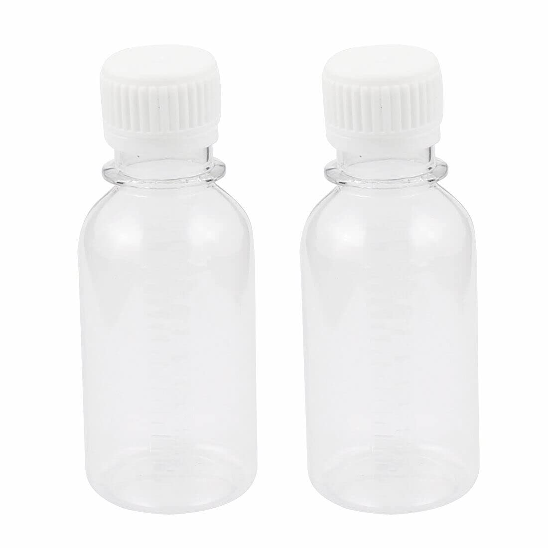 Tool parts 2Pcs 100ml Clear Plastic Seal Bottle Chemical Graduation Sample Bottle