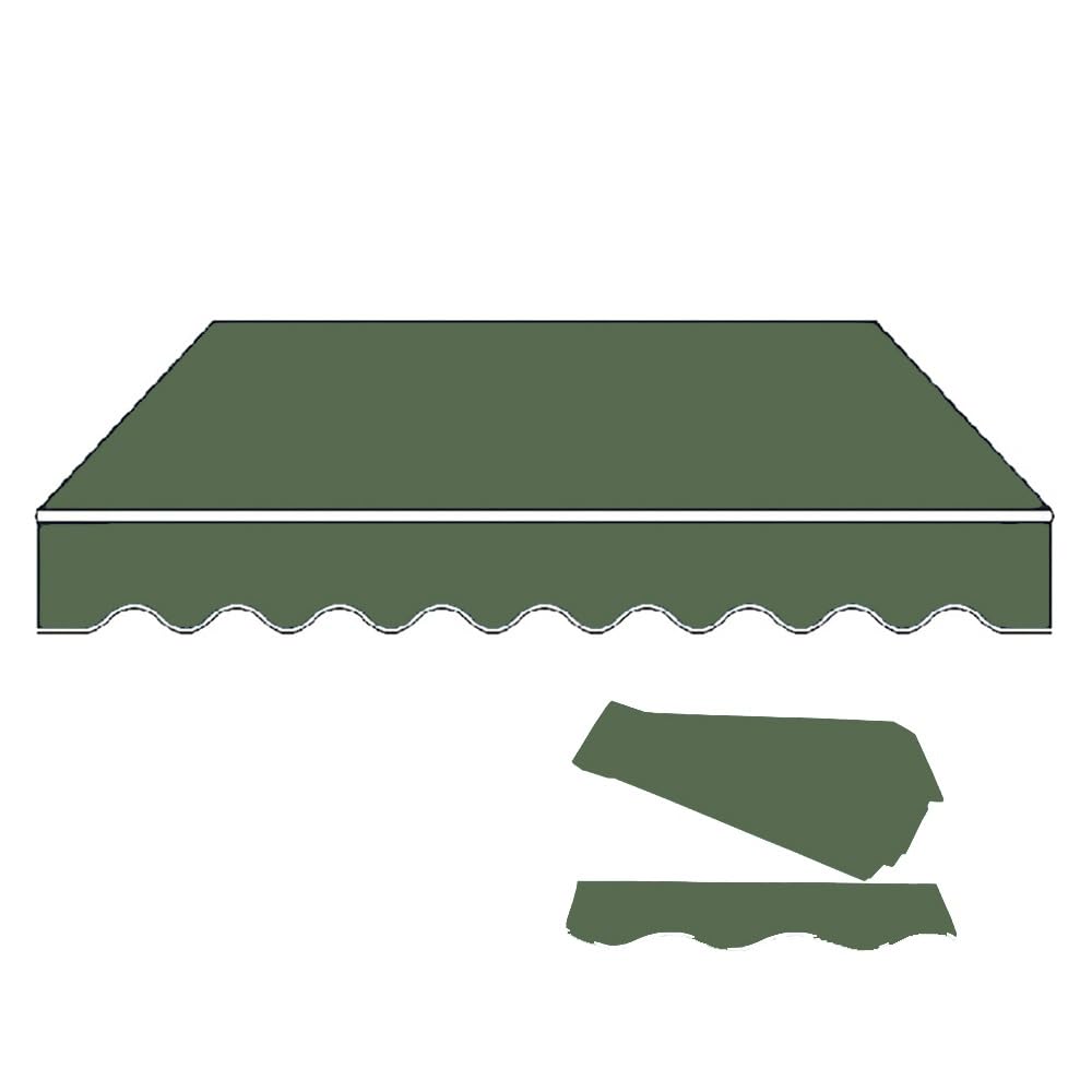 GJZQDKX Manual Retractable Awning Replacement Fabric Outdoor Canvas for Door & Window Light Green 200cm 250cm 300cm 400cm (16x10ft/500x300cm) - UV-Resistant Easy Install