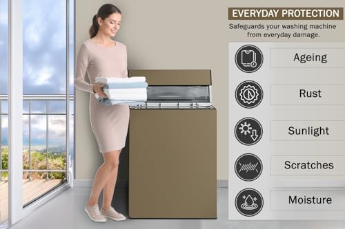 Image of Stylista Washing Machine Cover Compatible for Samsung 6.2 kg WA62M4100HY /TL Fully-Automatic Top Load Beige