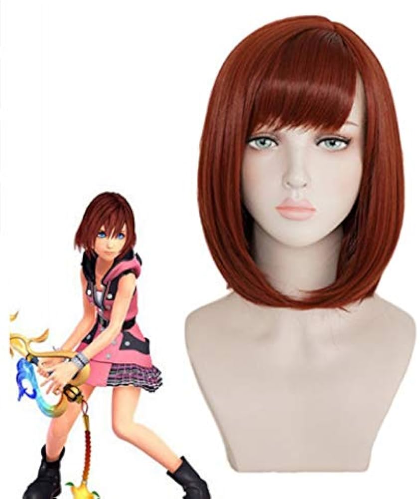 Amazon.co.jp: キングダムハーツIIIカイリウィッグショート赤みがかっ