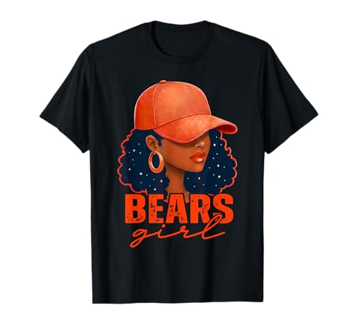 Vintage Bear Girl Black Women Sports Lover T-Shirt