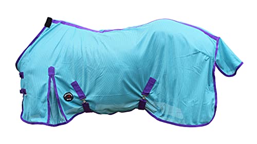 Image of 60 inch Horse Summer Sheet Spring Airflow Mesh Turquoise 7336