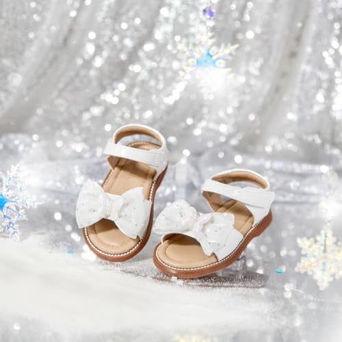 Image of Otter MOMO Girls Open Toe Princess Flat Sandals with Comfort Sole Summer Sandals