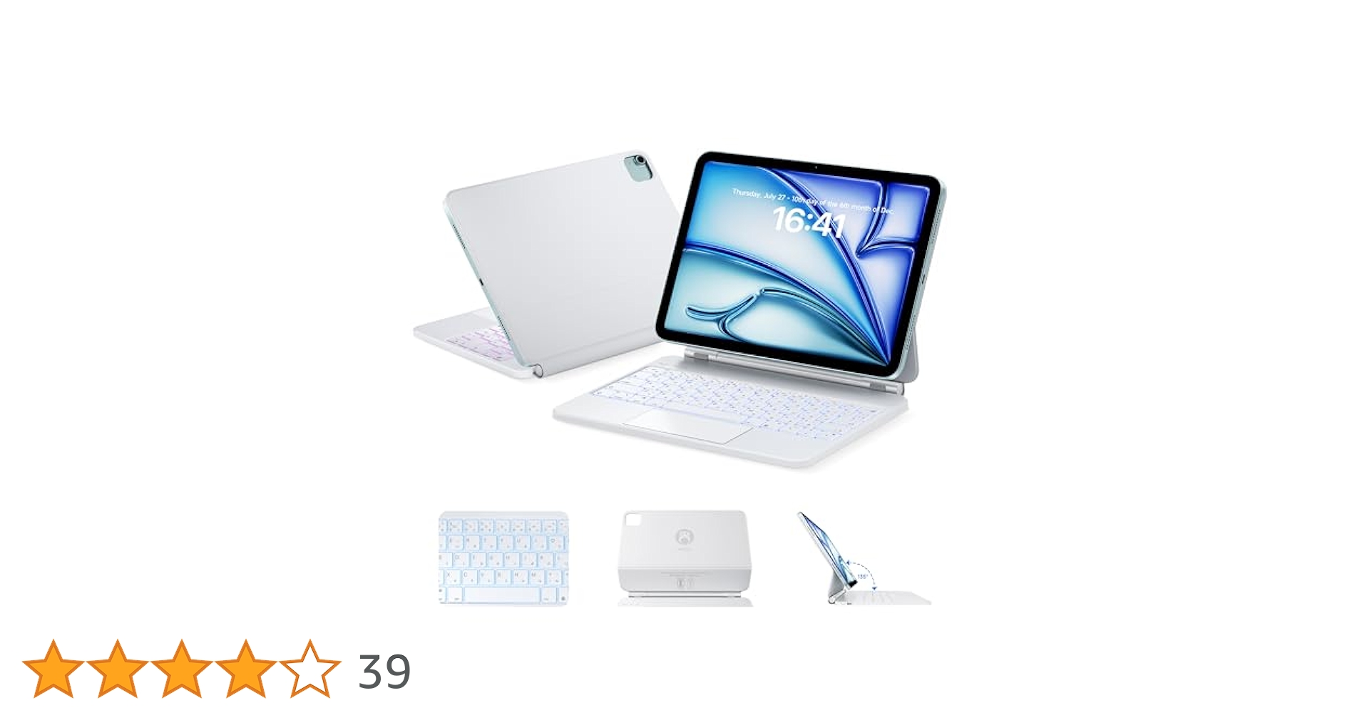 iPad本体 huba Amazon | HOU iPad Air 13/Pro 12.9 用 磁気キーボードケース