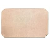 BCughia Juego de 4 manteles individuales rectangulares de cuero rosa para mesa de comedor, color liso, 18 x 12 pulgadas