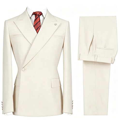 Costume de mariage homme infroissable ensemble deux pièces veste un bouton