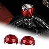 AIRSPEED for Mustang Gear Shift Knob Cover Carbon Fiber Interior Accessories Sticker for Ford Mustan