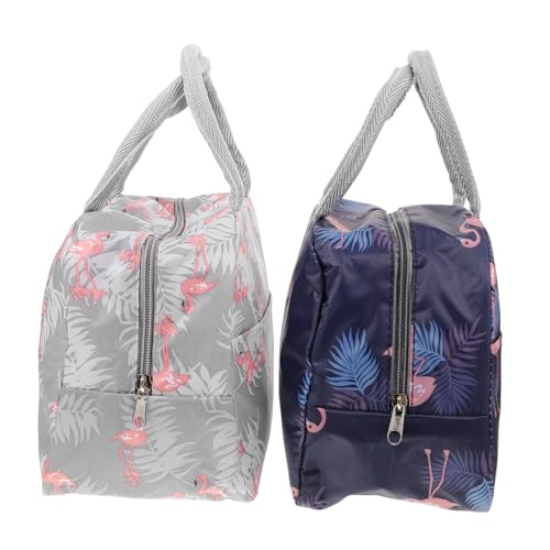 CLISPEED 2 piezas Bolsa Isotérmica Portátil Bolsa Térmica de Nylon para Comida para Picnic Camping y Oficina Diseño Resistente y Fácil de Llevar