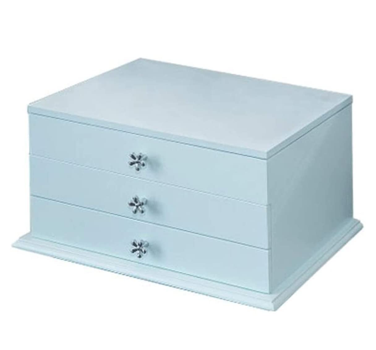Porta Gioielli Portagioie Portagioie Portagioie A 3 Strati Custodia Per Gioielli In Flanella Collana Orecchini Anelli Bracciali Display Per Donna Portagioielli Porta Gioie ( Color : Blue , Size : B )