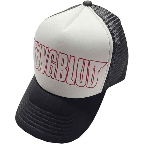 Casquette Yungblud baseball rouge et noir brodée trucker size one size pour adulte