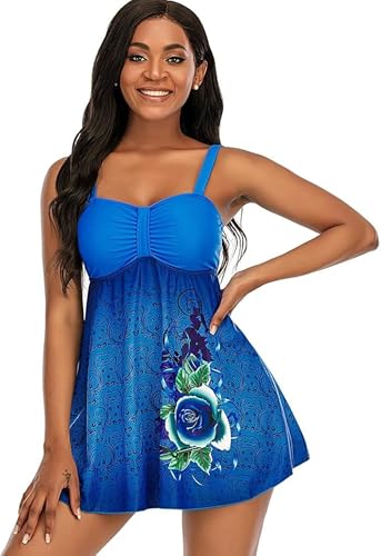 swimming dress for fat ladies Big Size Tankini Oversize Two-Pieces Suits Swimsuit Plus Size Woman 5XL Bathing Suit Swimwear (as1, Alpha, s, Regular, Regular, Blue) : Clothing, Shoes & Jewelry variants