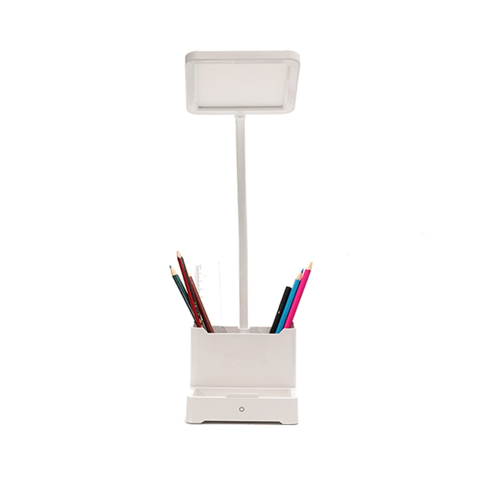 lampa biurkowa wielofunkcyjna lampa biurkowa LED ładowanie/wtyczka dwufunkcyjna lampa chroniąca oczy 5W możliwość przyciemniania sterowanie dotykowe lampka do czytania z uchwytem na długopis stojak na