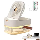 Sghtil Aire acondicionado personal, aire acondicionado dormitorio, carga tipo C humidificador USB rociador de escritorio, días cálidos de gran capacidad necesitan velocidades,