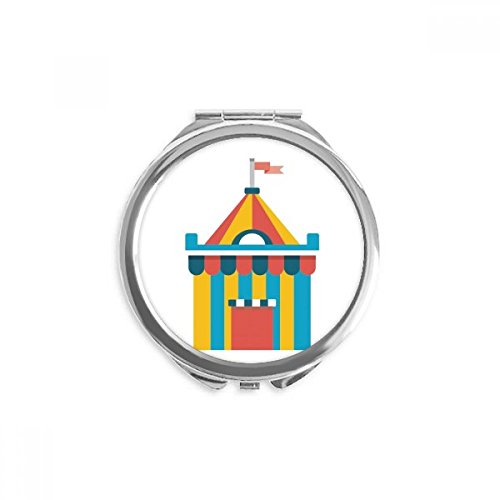 Miroir rond maquillage de poche multicolore dessin de parc petit miroir de sac main