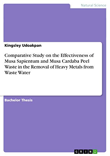 Comparative Study on the Effectiveness of Musa Sapientum and Musa Cardaba Peel Waste in the Removal of Heavy Metals from Waste Water