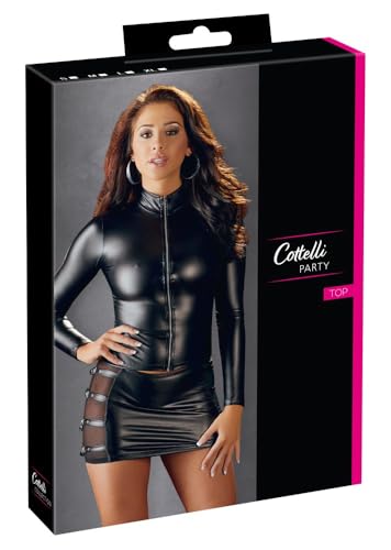 Top en Wetlook Avec Fermeture Clair Manches Longues