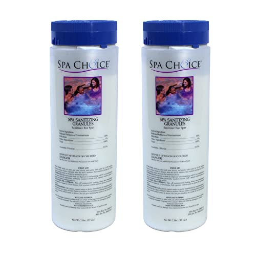 SpaChoice 2-Pounds 2-Pack Premium Spa Sanitizing Granules, Spa Chlorine Granules for Hot Tub, Made in USA