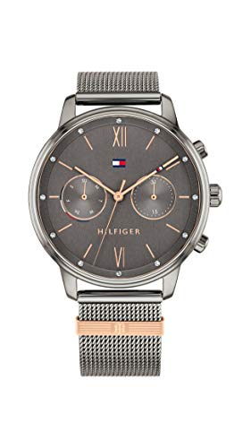 Tommy-Hillfiger-Quartz-Grey-Dial-Grey-Stainless-Steel-Strap-Watch-for-Women
