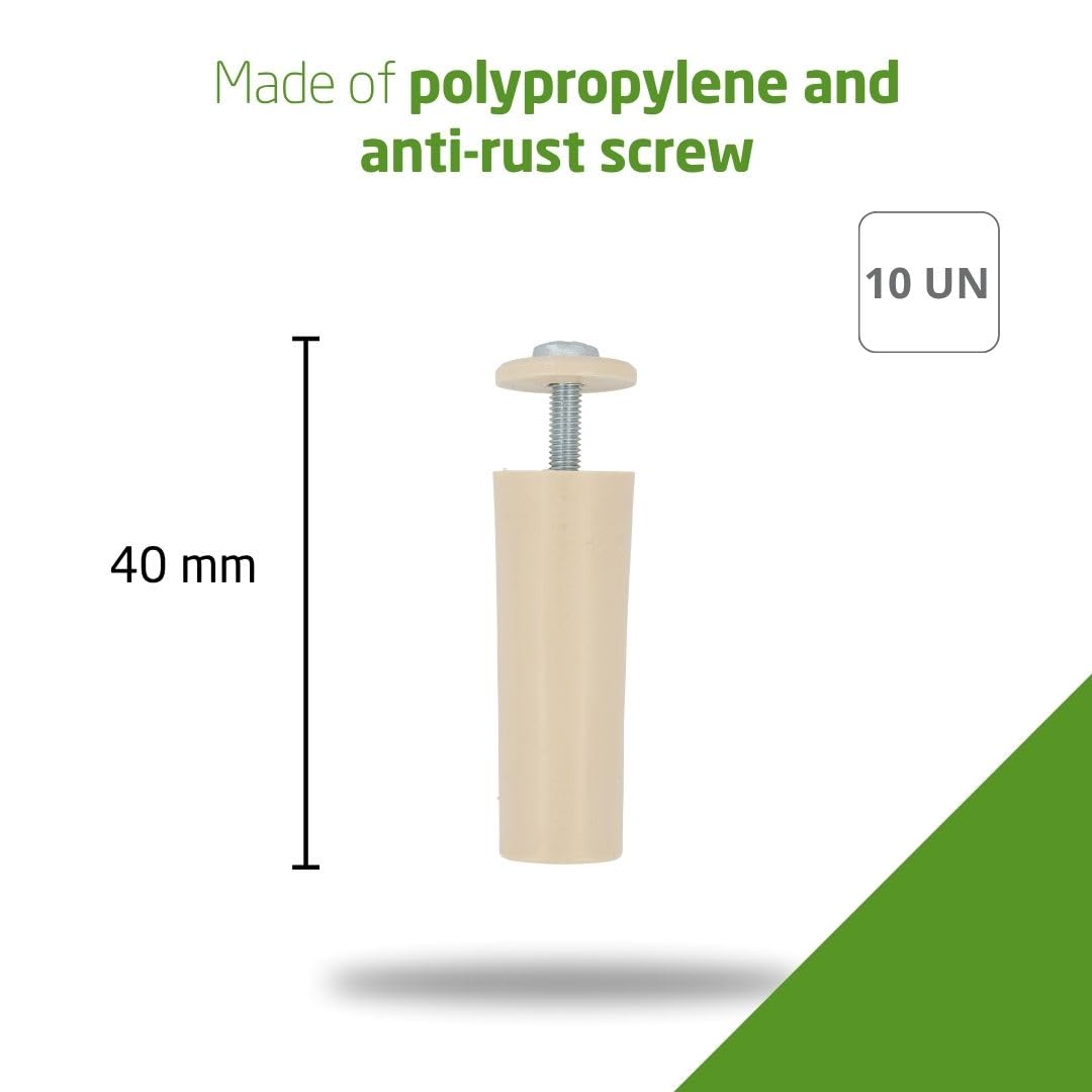 Amig - Pack of 10 Roller Shutter Stoppers, Ivory, 40 MM - Image 3