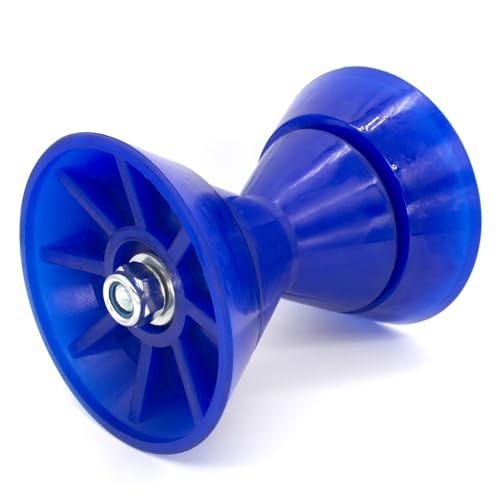 UpluMarine 5 X 3 Boat Trailer Roller Assembly with 1/2 Inch Shaft Bow Stop Dark Blue