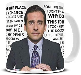 Michael Scott Quotes - The Office US - Funny| Ceramic Coffee Tea Cup 10 oz, 295 ml Capacity, Dishwasher / Microwave Safe Mug