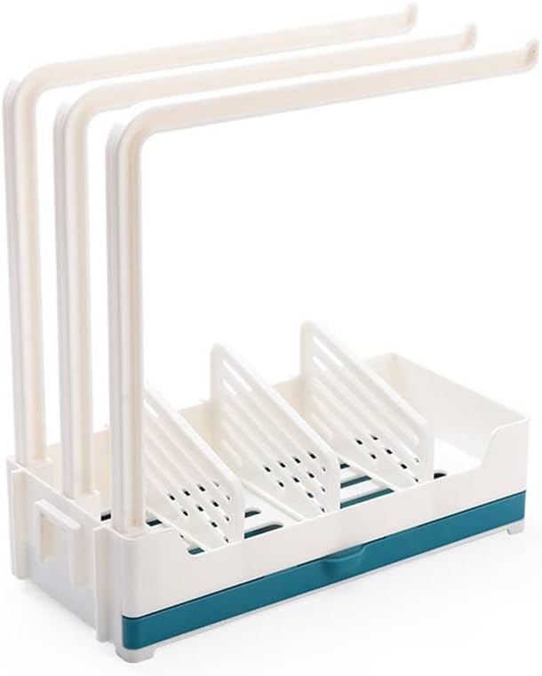 Thick Kitchen Vertical Rags Drain Rack Household Sponge Scouring Dish Towel Sink Storage Rack Rag Rack (Color : Blue) (Blue)