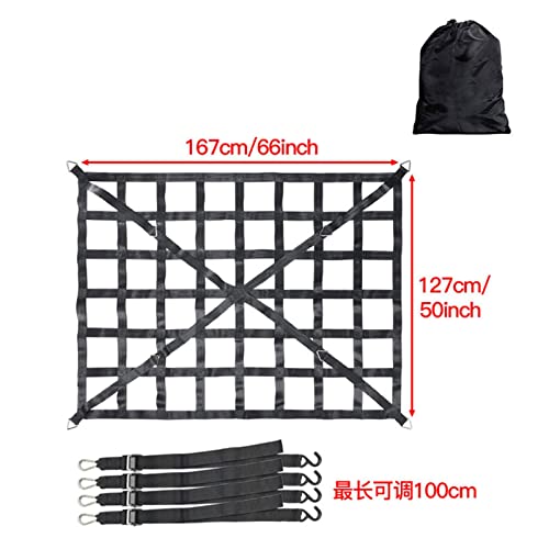 Lastbilsbädd Lastnät 4"x4" - Bungee Cargo Net för ATV, Släp & Båtar