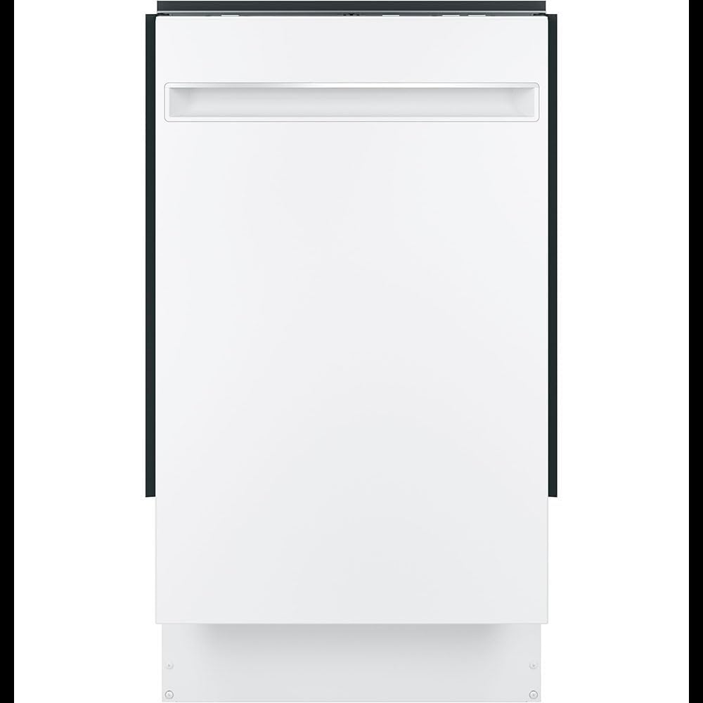 GE Profile ADA 18" White Pocket Handle Built-In Dishwasher