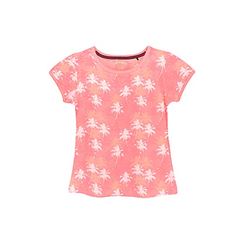 Image of Real Basics Cotton Regular Fit Half Sleeve Cotton T-Shirts for Girls - Round Neck Tops for Girl, Multicolor - Pack of 3