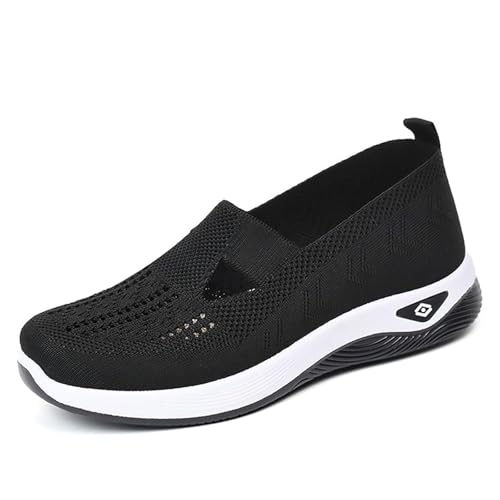 Beemoda Women's Casual Breathable Slip On Orthopedic Walking Sneakers, Comfortable Non-Slip Walk Shoes