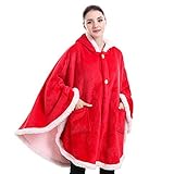 【HOODY-DECKE FÜR WARME FRAUEN, WIE IM FERNSEHEN GESEHEN】: Die Weichheit einer Decke mit der Passform eines übergroßen Hoodies ist da. Dieser tragbare Deckenpullover hält Sie warm und gemütlich, während Sie zu Hause faulenzen, fernsehen, Videospiele spielen, an Ihrem Laptop arbeiten, campen, an einer Sportveranstaltung oder einem Konzert teilnehmen und vieles mehr.
