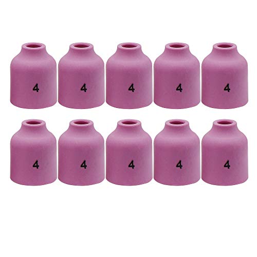 Image of 10PK TIG Gas Lens Alumina Nozzle 53N58 4# 1 /4 inch For SR WP- 9 /20 & 17 /18 /26 | 10PK TIG Gas Lens Alumina Nozzle Ceramic Cup 53N58 4# 1 /4 inch For SR WP- 9 /20 & SR WP-17 /18 /26 TIG Welding Torch