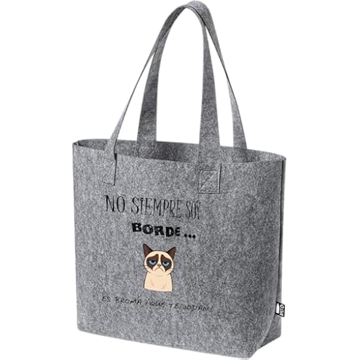 xulisimo Bolsa personalizada de fieltro RPET multiusos para mujer, regalo ecológico y práctico para amigas, abuelas o profesoras, ligera, resistente y versátil (No siempre soy borde) | Ya disponible en tu tienda friki favorita! En mundofriki.es! xulisimo Bolsa personalizada de fieltro RPET multiusos para mujer, regalo ecológico y práctico para amigas, abuelas o profesoras, ligera, resistente y versátil (No siempre soy borde) | Ya disponible en tu tienda friki favorita! En mundofriki.es!