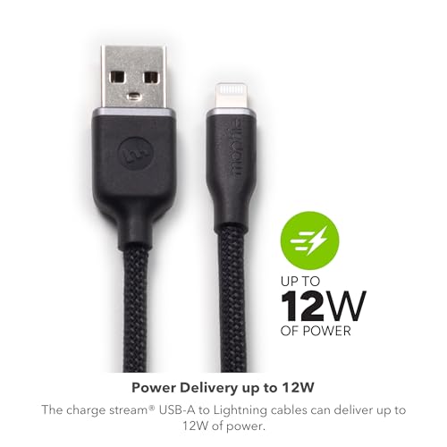 Cable Lightning Mophie de silicona de 2 metros para carga rápida de iPhone y iPad 3