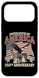 250 Anniversary USA, 250 anni Aquila calva e bandiera We The People semiquincentennial 1776 a 2026, Happy 250th Birthday America, festeggia il quarto luglio con una bandiera americana mostra la tua libertà patriottica, libertà, rosso bianco e blu orgoglio in stile