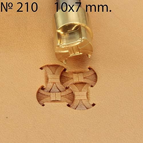 DandS ltd Leather Stamp Tool, Geometric, Professional Steel Craft Tool for Leatherworking, Embossing, Carving & Stamping Leather Projects, Belts, Wallets & DIY Projects, Compatible with Mallet, #210