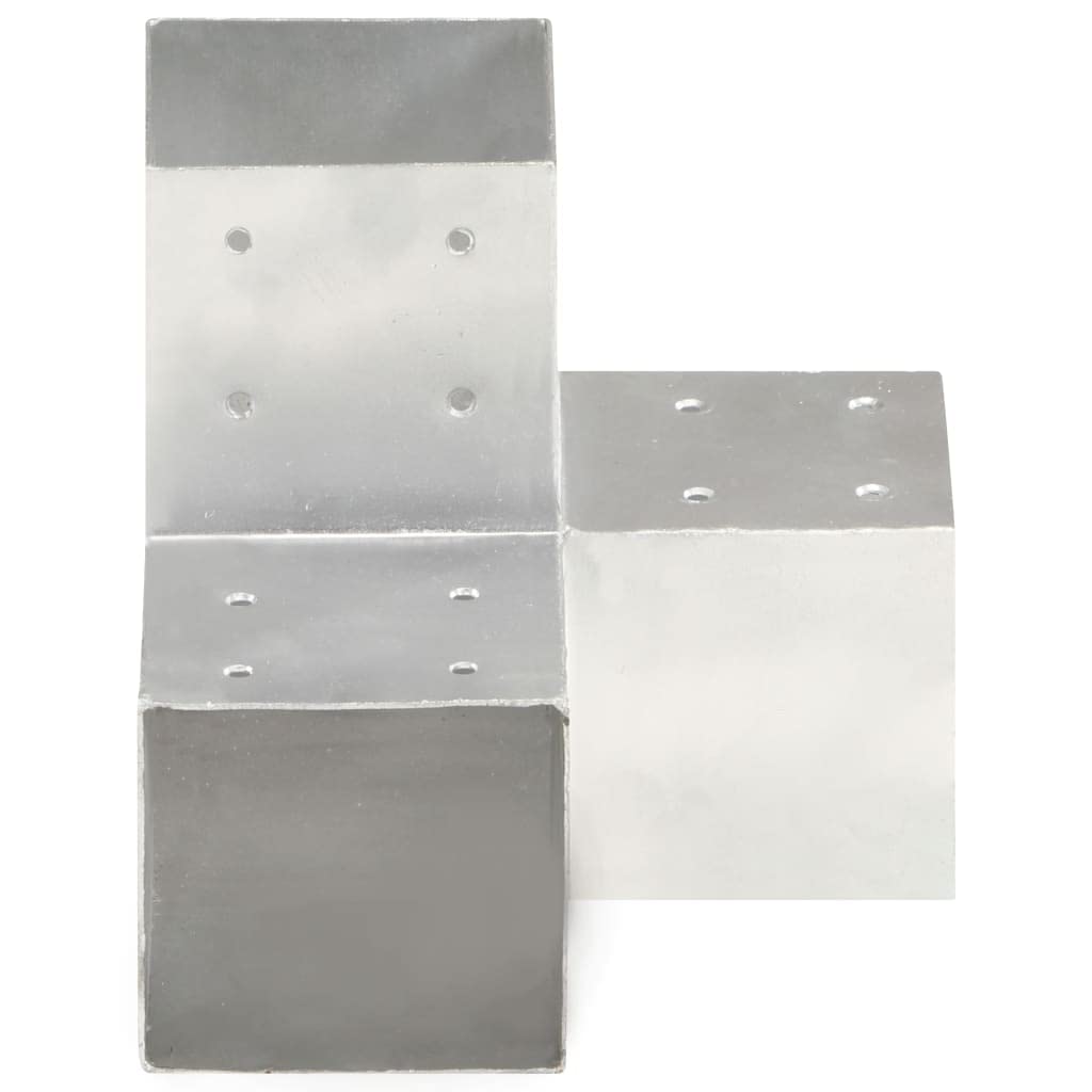 vidaXL 4x Conectores de Postes en Y Soporte Jardín Patio al Aire Libre Estacas Exterior Valla Cerca Separador Metal Galvanizado 101x101mm