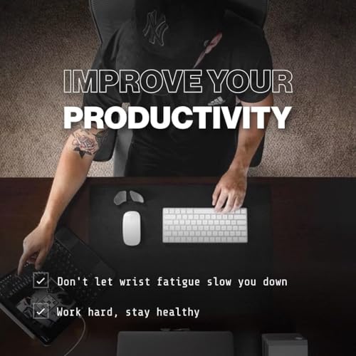 Image of Right-Handed Truly Ergonomic Wrist Rest for Mouse, Carpal Tunnel Support, Pain Relief, Anti-Fatigue, Easy Glide, Sleek, Office, Computer, Laptop, Gaming -White