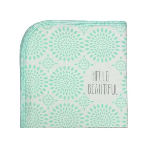 1 Ply Printed Flannel Little Wipes 8x8 Inches Set of 5 Hello Beautiful - Proudly Made in the USA!