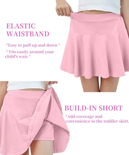 Image of Toddler Skirt Little Girls Athletic Uniform Skorts Golf Outfit Cheer Tennis Skirts with Shorts