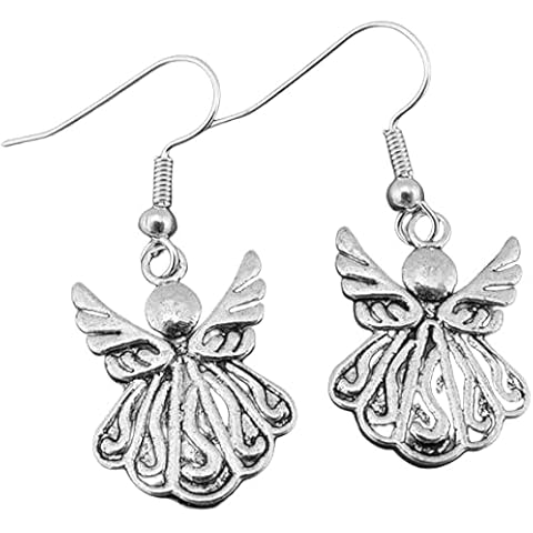 Guardian Angel Earrings Gift Sterling Silver 925 Hooks for Girls, Women and Christmas Angels Cover