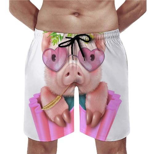 Short de bain homme mignon cochon pour la plage et la piscine