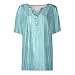 JXKIKOZE Womens Buttons Down Shirts;Summer Tops for Women;2026 Henley V Neck Shirts Dressy Casual Loose Fit Shirts Flowy Blouses Trendy Clothes;01-Cyan M