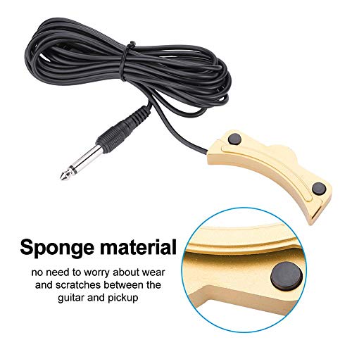 image for Dilwe Guitar Pickup, Soundhole Sound Pickup Cable Transducer for Folk 