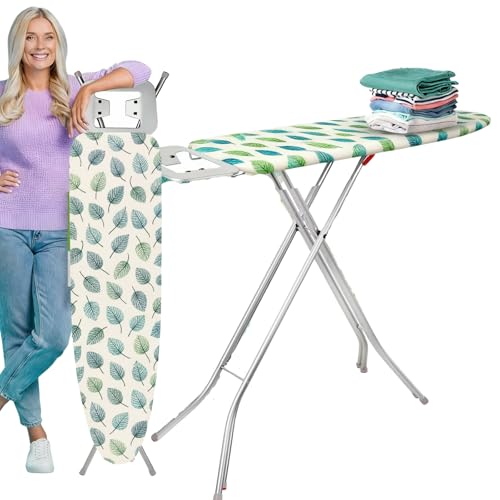 STAHLMANN ® Bügelbrett [105x30 Bügelfäche] mit rutschfesten Füßen – robuster Bügeltisch – extra stabiles Bügelbrett...