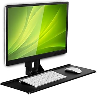 Mount-It! Monitor and Keyboard Wall Mount, Standing Workstation VESA Keyboard Tray Platform, 26 Inch Wide Platform with Surface for Mouse Pad (MI-7917)