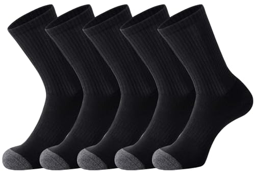 Image of Women's Hiking Running Athletic Soft Cotton Moisture Cushioned Compression Crew Socks