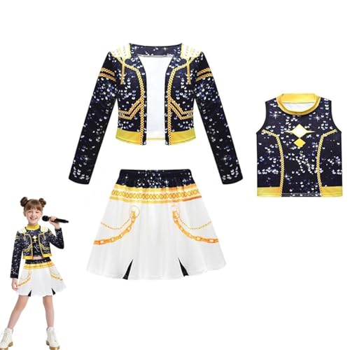 Wizvox Trajes De Cosplay Para Fiesta De Halloween Conjunto De 3 Piezas De Elegante Escenario Para NiñAs De 3 A 14 AñOs,A-130