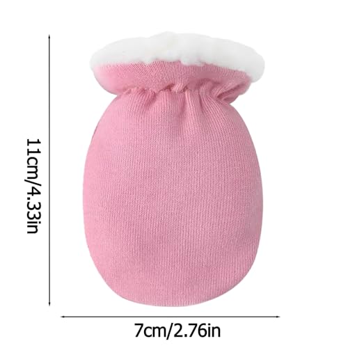 PandaEar 3 Pairs Baby Winter Mittens, Newborn Gloves Warm Fleece Lined No Scratch Mittens for 0-12 Months Infants Girls4
